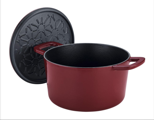 Fissler Moments Collection Gusseisentopf 24cm Burgunderrot 600.127