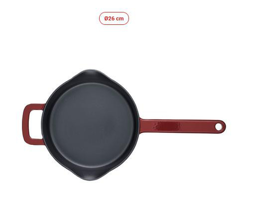 Fissler Moments Collection  Gusseisenpfanne 26cm Burgunderrot 601.122