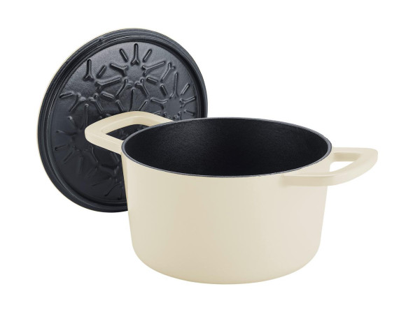 Fissler Moments Collection Gusseisentopf 20cm Elfenbeinweiss 600.125