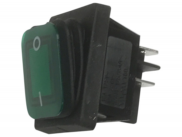 Wippschalter grün beleuchtet 220.005